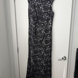 Xscape Black Lace Maxi Dress